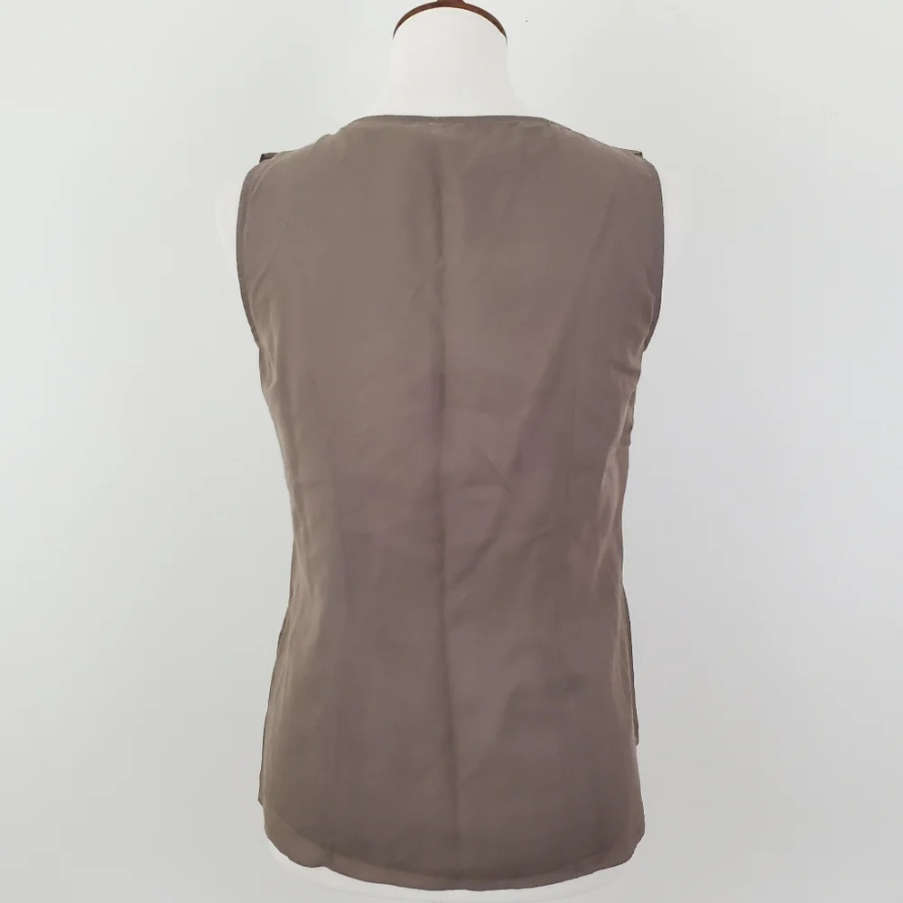 J. Crew Coralie Silk Blend Ruffle Tank